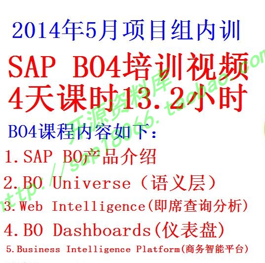 2014年5月bo4培训视频13.2小时